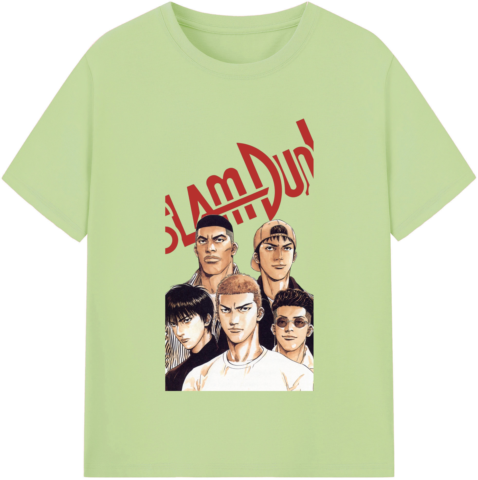 SLAM DUNK／スラムダンク 綿100％半袖Tシャツ（フロントプリント）